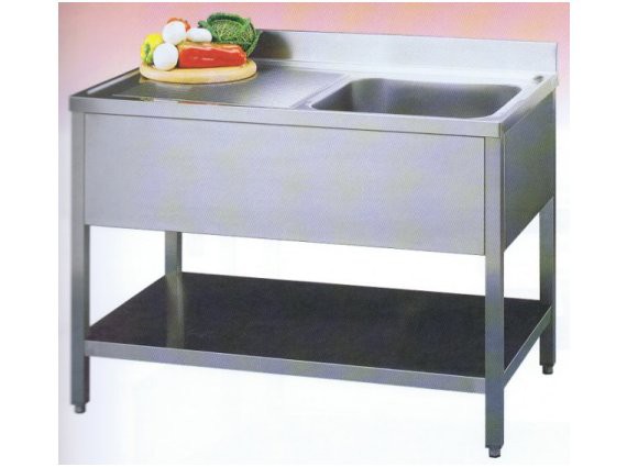 Lavello serie 60 una vasca gocc./rip. inf. cm.100-140.